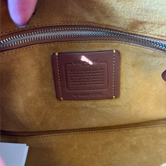 ❤️ Coach Western Tabby Silver/Burnished Amber CT721 Soft Leather Satchel - Picture 8 of 8